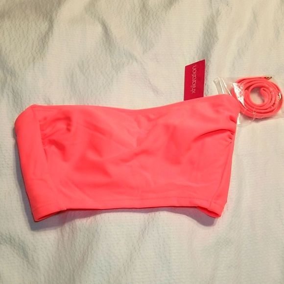 NWT BIKINI SWIM BRA TOP XS REMOVABLE PADS SIDE STAYS - Picture 1 of 4